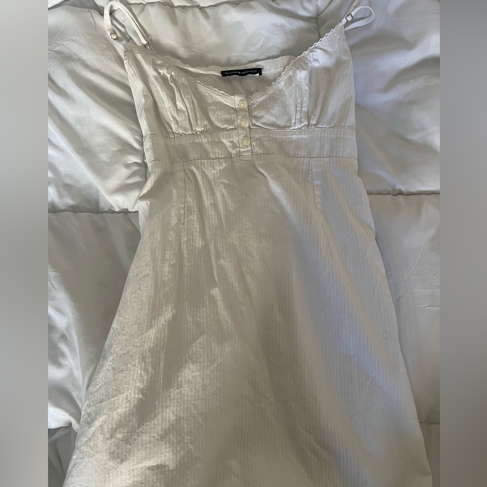 brandy melville white arianna cotton dress